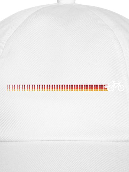 Sunset Gradient Stripes mit Fahrrad-Emblem