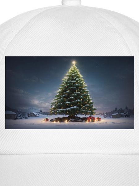Winterlicher Weihnachtsbaum mit Geschenken