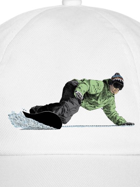 Freerider Snowboarder auf Abfahrt