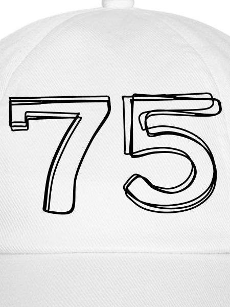 Zahl 75 handgezeichnet