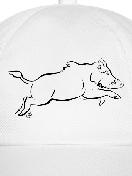 Wildschwein im Sprung