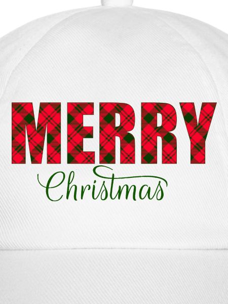 Merry Christmas Plaid Script