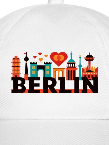 Berliner Skyline mit Liebessymbolen