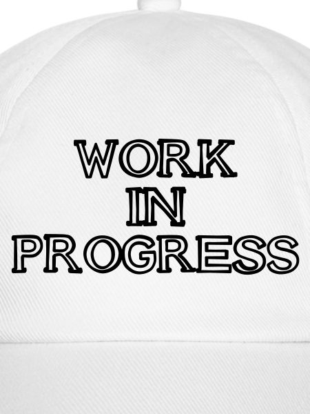 WORK IN PROGRESS Schriftzug handgezeichnet