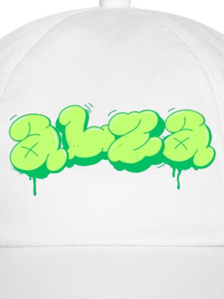 Hellgrünes Design im Graffiti-Stil