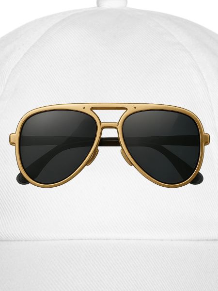 Goldene Pilotenbrille im Retro-Design