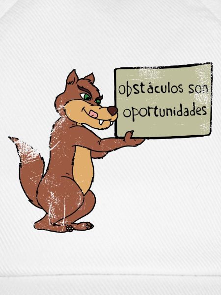 Hindernisse? Nutze die Chance! – Cartoon Wolf
