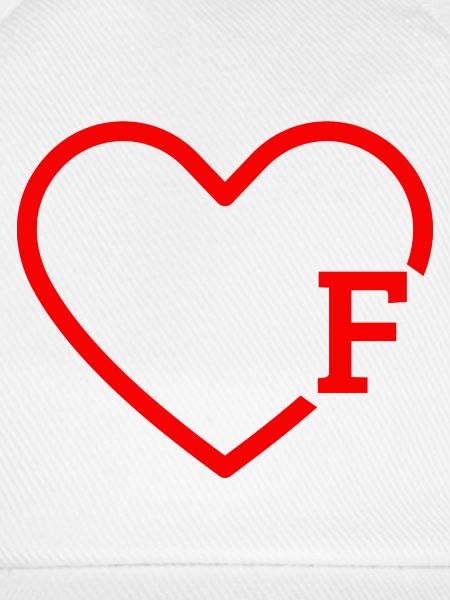 Buchstabe F Rotes Herz