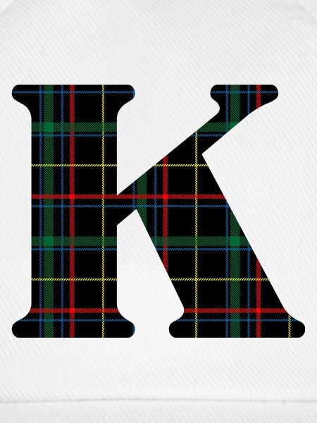 Monogramm k schottischer Tartan