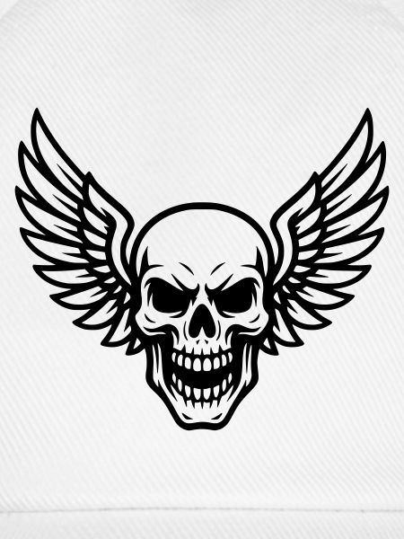 Totenkopf mit Flügel