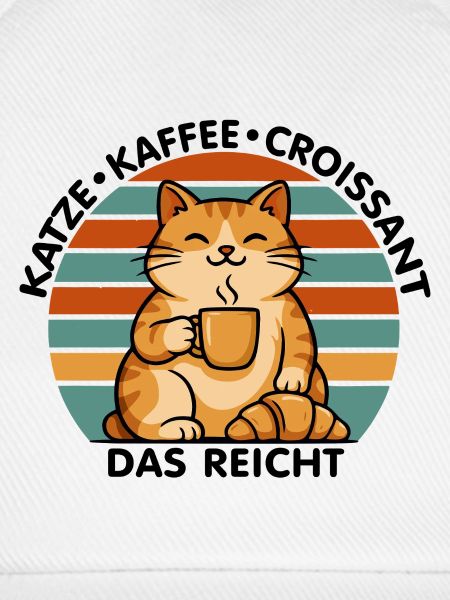 Katze Kaffee Croissant
