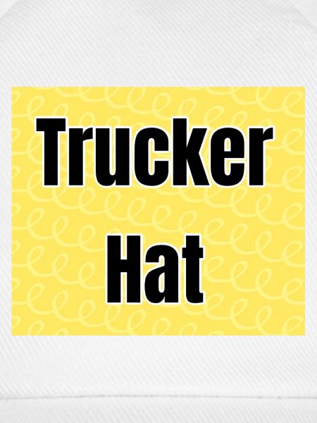 Trucker Hat Textdruck Gelb