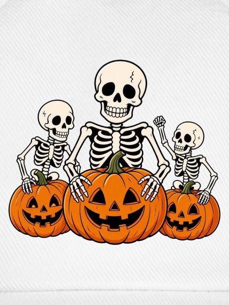 Halloween Skelett Kürbis