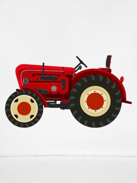 Retro Oldtimer-Traktor rot