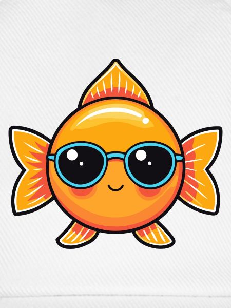 Retro Fisch Blaue Brille