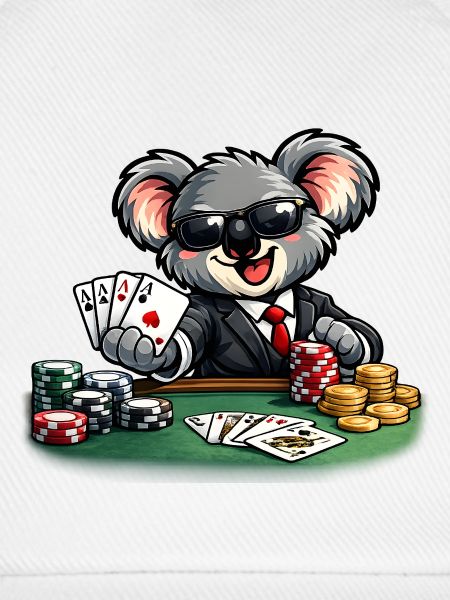Süßer Koala spielt Poker
