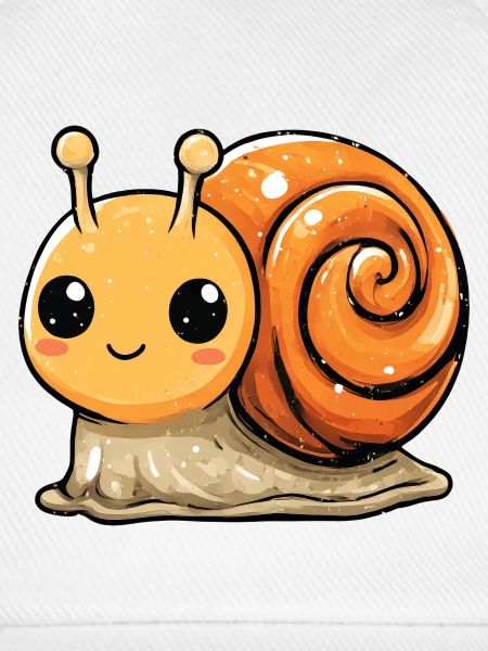 Orangene Schnecke Spiraldesign