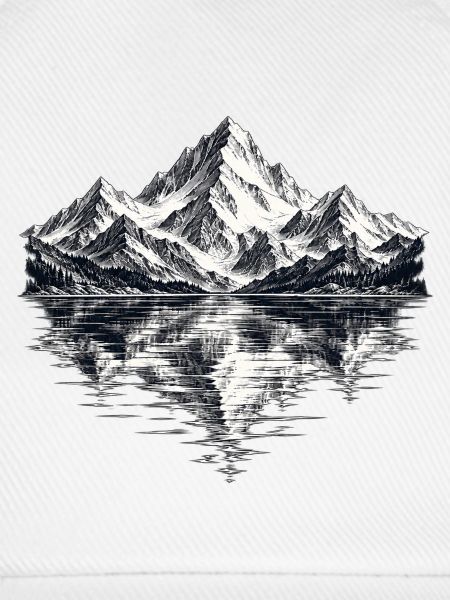 Schneeberge Spiegelbild