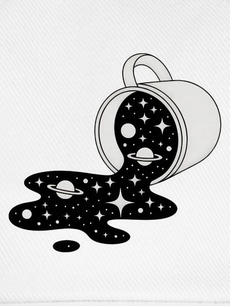 Cosmic Spill Galaxy Pour