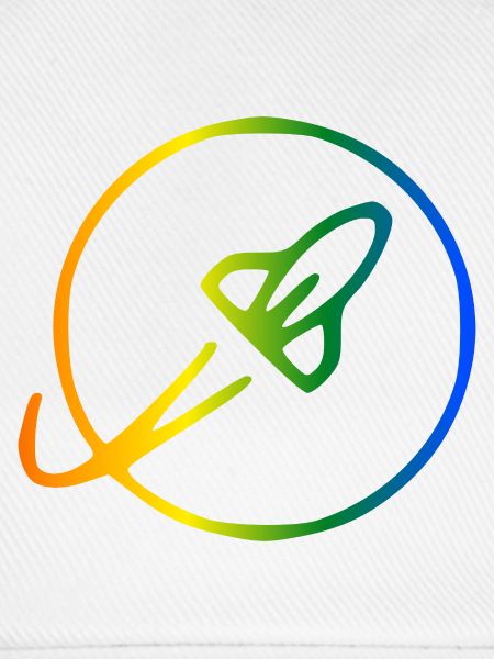Rakete Regenbogen Umlaufbahn