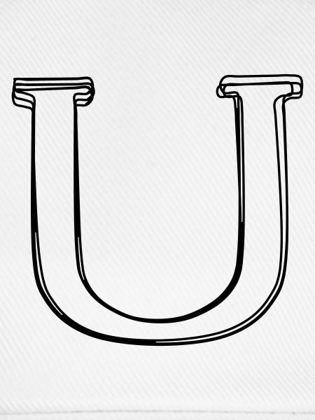 Buchstabe U handgezeichnet