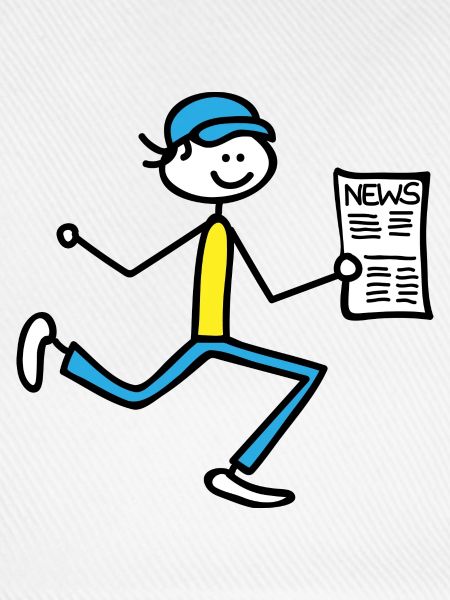 Mann mit Zeitung