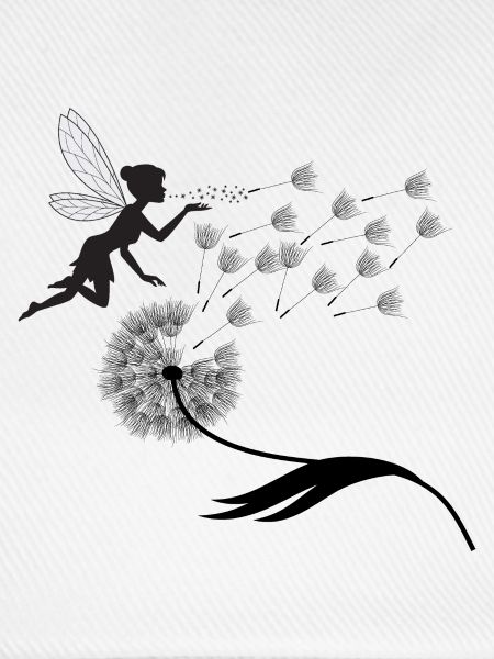 Feenflug-Silhouette mit Staub