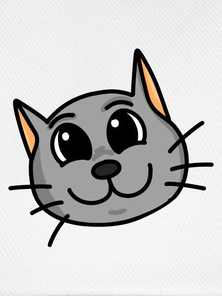 Lustiger Tierkopf Katze