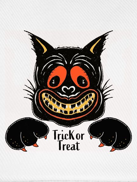 Grinsende Katze Halloween