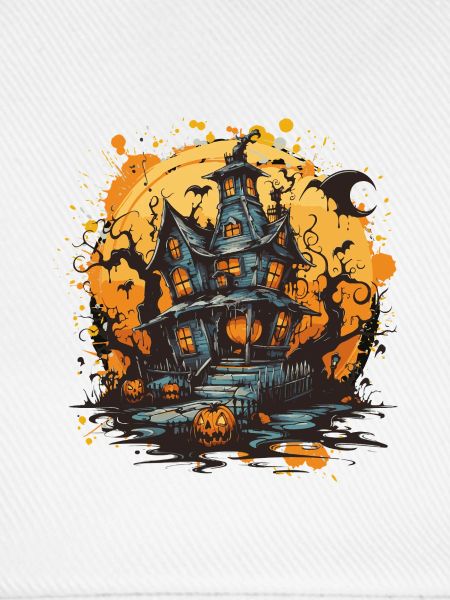 Spukhaus im Halloweenmond