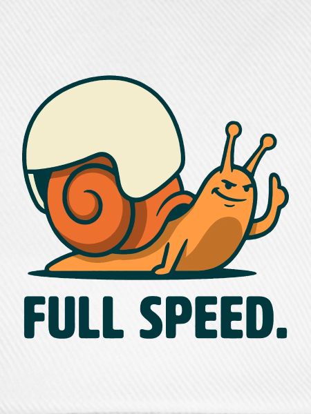 Schnecke mit voller Geschwindigkeit