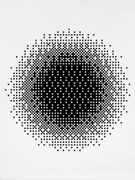 Pixeliertes Kreisdesign