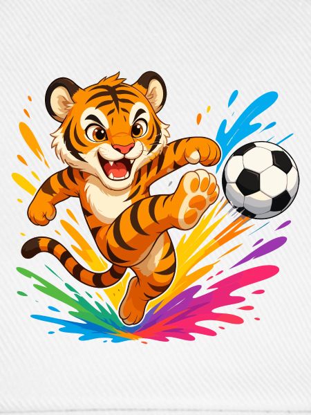 Tiger Kick Ball Farbexplosion