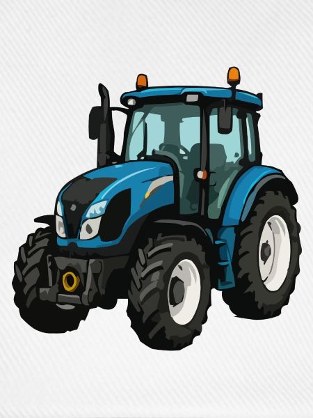 Blauer Traktor Illustration