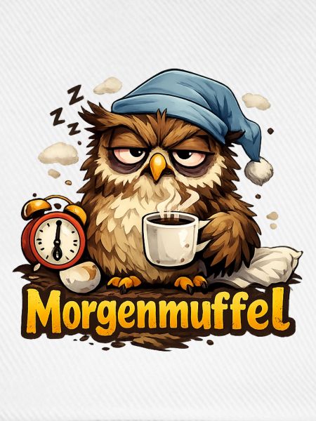 Morgenmuffel Eule mit Kaffee