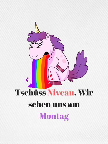 Einhorn Comic Sprüche Design
