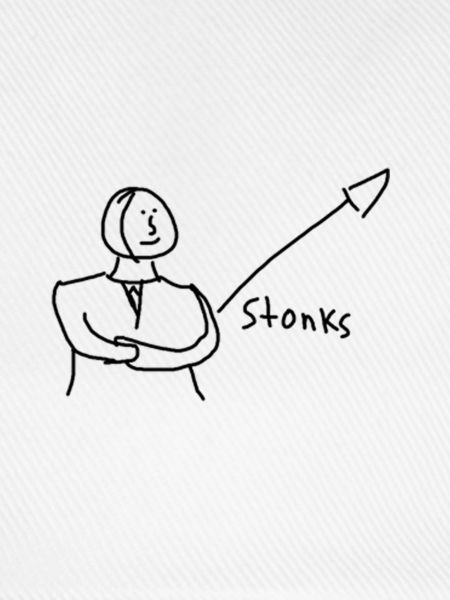 stonks meme (Farbversion)