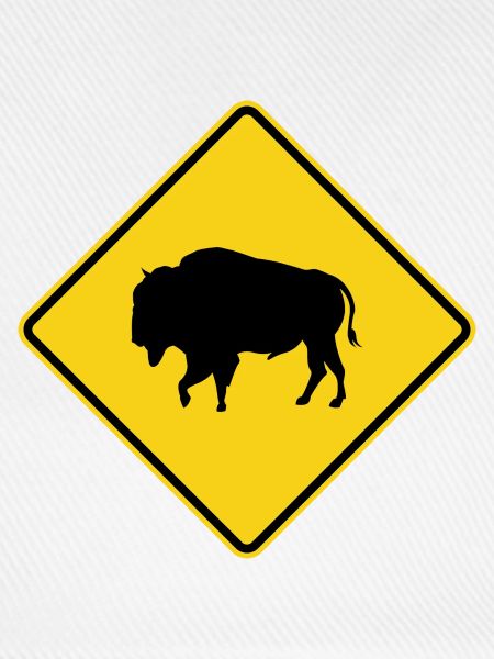 Bison Warnschild