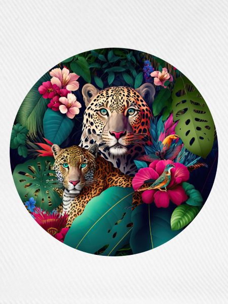 Leopard Dschungel Blumen