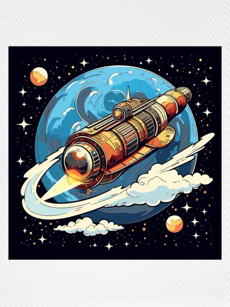 Raketenflug durchs All