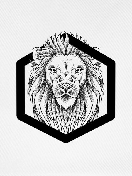 Löwe Dotwork