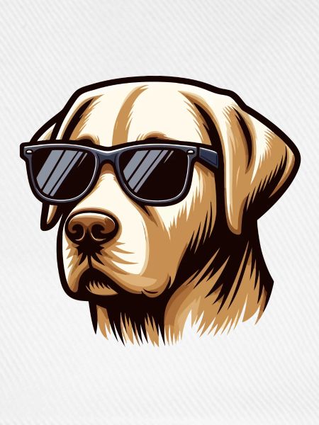 Cooler Labrador Hundekopf