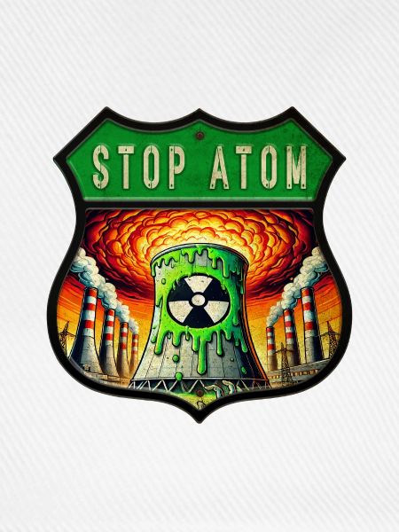 Stop Atom Wappen Design
