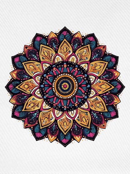 Lebendige Mandala-Blüte