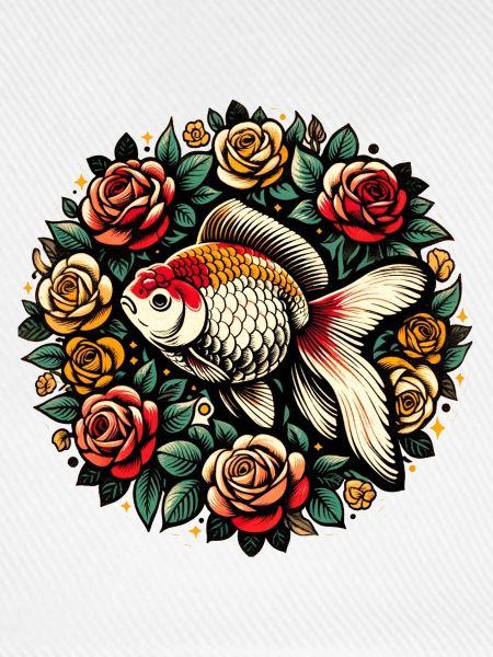 Koi-und-Rosen-Kreis-Design