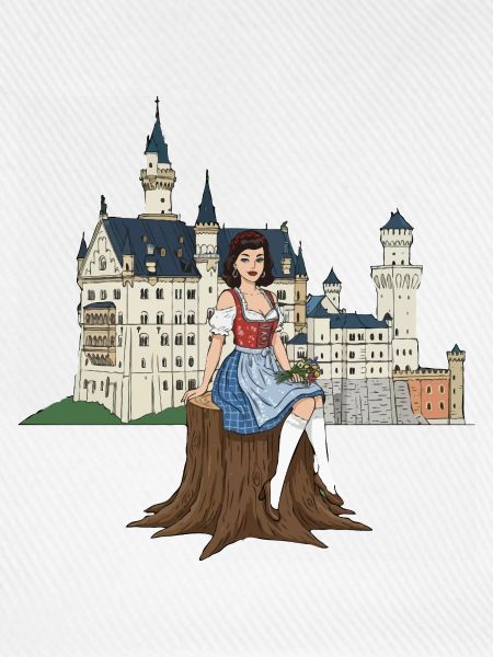 Bayerisches Pin-up für 