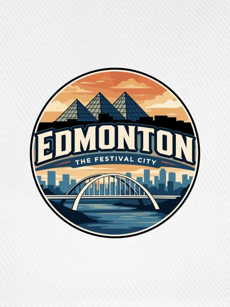Retro Edmonton Walterdale Bridge Abzeichen