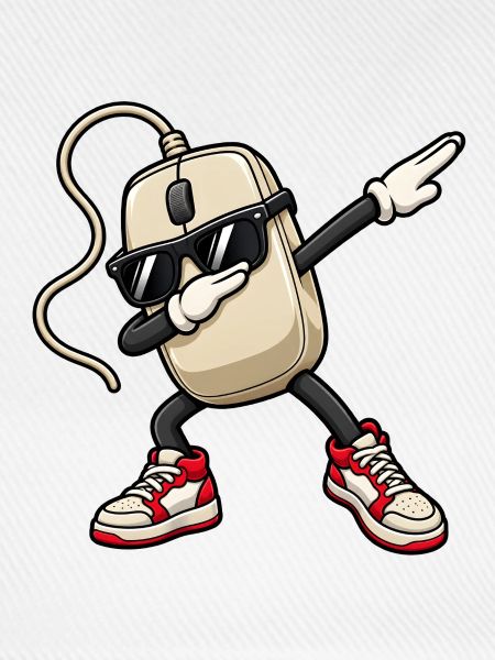 Dabbing Retro Computermaus