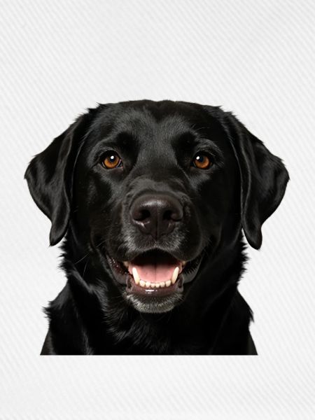 Schwarzer Labrador-Hundefront