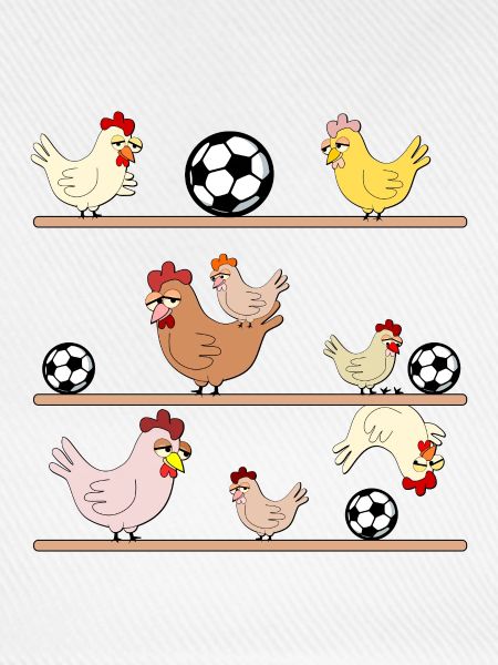 Hühnerstall Hühner Fußball